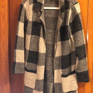 NWOT Plaid long cardigan